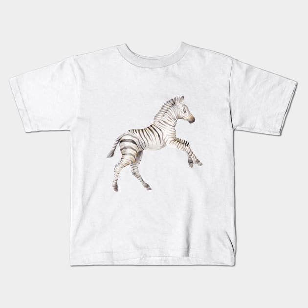 Zebra Kids T-Shirt by wanderinglaur